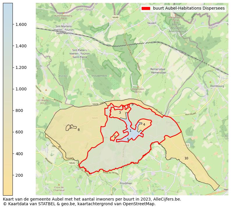 Aantal inwoners op de kaart van de buurt Aubel-Habitations Dispersees: Op deze pagina vind je veel informatie over inwoners (zoals de verdeling naar leeftijdsgroepen, gezinssamenstelling, geslacht, autochtoon of Belgisch met een immigratie achtergrond,...), woningen (aantallen, types, prijs ontwikkeling, gebruik, type eigendom,...) en méér (autobezit, energieverbruik,...)  op basis van open data van STATBEL en diverse andere bronnen!