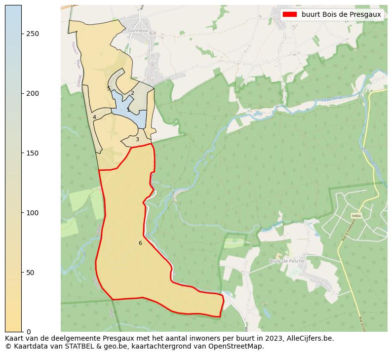 Aantal inwoners op de kaart van de buurt Bois de Presgaux: Op deze pagina vind je veel informatie over inwoners (zoals de verdeling naar leeftijdsgroepen, gezinssamenstelling, geslacht, autochtoon of Belgisch met een immigratie achtergrond,...), woningen (aantallen, types, prijs ontwikkeling, gebruik, type eigendom,...) en méér (autobezit, energieverbruik,...)  op basis van open data van STATBEL en diverse andere bronnen!