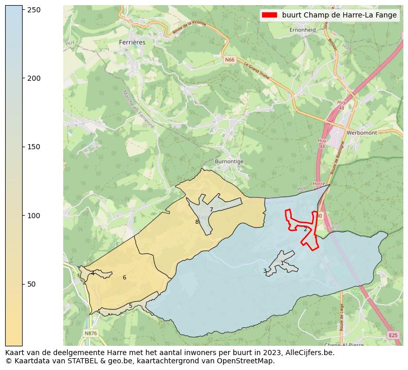 Aantal inwoners op de kaart van de buurt Champ de Harre-La Fange: Op deze pagina vind je veel informatie over inwoners (zoals de verdeling naar leeftijdsgroepen, gezinssamenstelling, geslacht, autochtoon of Belgisch met een immigratie achtergrond,...), woningen (aantallen, types, prijs ontwikkeling, gebruik, type eigendom,...) en méér (autobezit, energieverbruik,...)  op basis van open data van STATBEL en diverse andere bronnen!