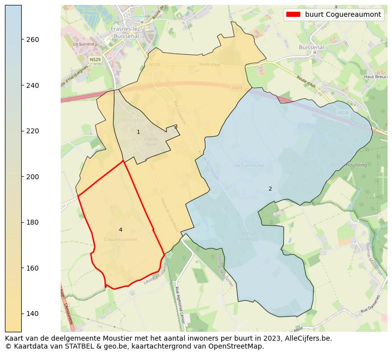 Aantal inwoners op de kaart van de buurt Coguereaumont: Op deze pagina vind je veel informatie over inwoners (zoals de verdeling naar leeftijdsgroepen, gezinssamenstelling, geslacht, autochtoon of Belgisch met een immigratie achtergrond,...), woningen (aantallen, types, prijs ontwikkeling, gebruik, type eigendom,...) en méér (autobezit, energieverbruik,...)  op basis van open data van STATBEL en diverse andere bronnen!