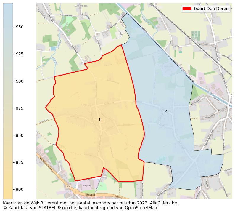 Aantal inwoners op de kaart van de buurt Den Doren: Op deze pagina vind je veel informatie over inwoners (zoals de verdeling naar leeftijdsgroepen, gezinssamenstelling, geslacht, autochtoon of Belgisch met een immigratie achtergrond,...), woningen (aantallen, types, prijs ontwikkeling, gebruik, type eigendom,...) en méér (autobezit, energieverbruik,...)  op basis van open data van STATBEL en diverse andere bronnen!
