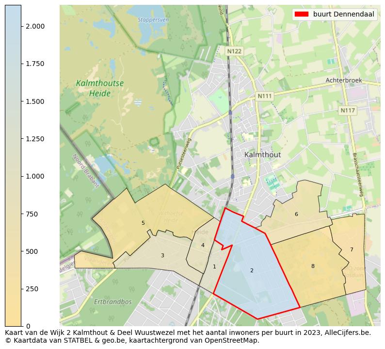 Aantal inwoners op de kaart van de buurt Dennendaal: Op deze pagina vind je veel informatie over inwoners (zoals de verdeling naar leeftijdsgroepen, gezinssamenstelling, geslacht, autochtoon of Belgisch met een immigratie achtergrond,...), woningen (aantallen, types, prijs ontwikkeling, gebruik, type eigendom,...) en méér (autobezit, energieverbruik,...)  op basis van open data van STATBEL en diverse andere bronnen!