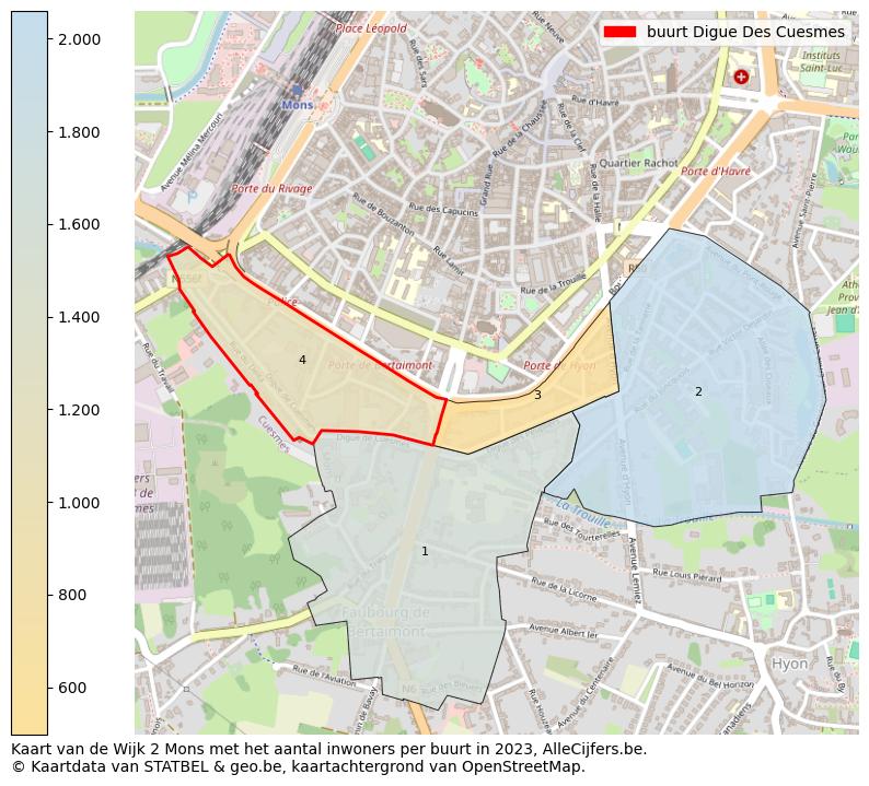 Aantal inwoners op de kaart van de buurt Digue Des Cuesmes: Op deze pagina vind je veel informatie over inwoners (zoals de verdeling naar leeftijdsgroepen, gezinssamenstelling, geslacht, autochtoon of Belgisch met een immigratie achtergrond,...), woningen (aantallen, types, prijs ontwikkeling, gebruik, type eigendom,...) en méér (autobezit, energieverbruik,...)  op basis van open data van STATBEL en diverse andere bronnen!