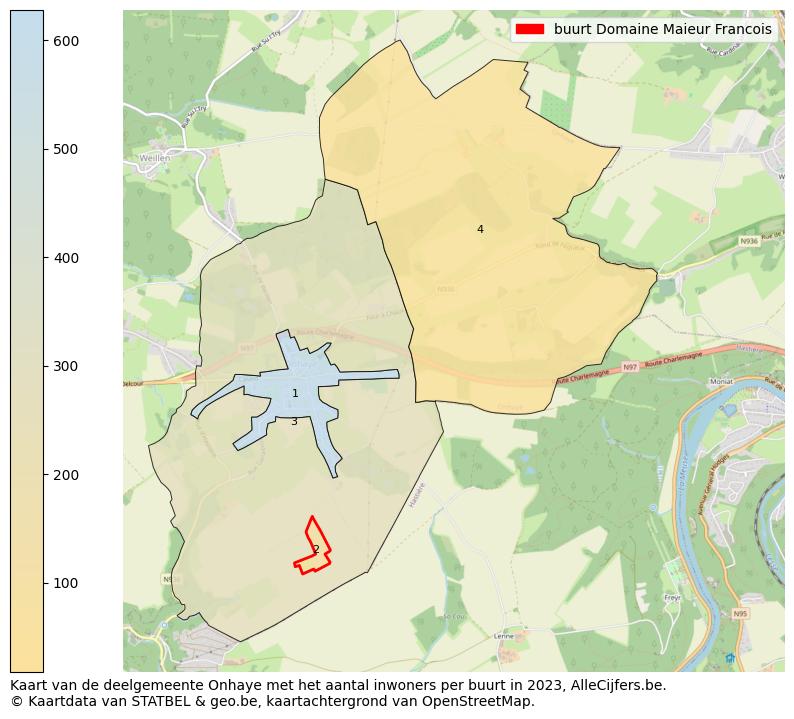 Aantal inwoners op de kaart van de buurt Domaine Maieur Francois: Op deze pagina vind je veel informatie over inwoners (zoals de verdeling naar leeftijdsgroepen, gezinssamenstelling, geslacht, autochtoon of Belgisch met een immigratie achtergrond,...), woningen (aantallen, types, prijs ontwikkeling, gebruik, type eigendom,...) en méér (autobezit, energieverbruik,...)  op basis van open data van STATBEL en diverse andere bronnen!