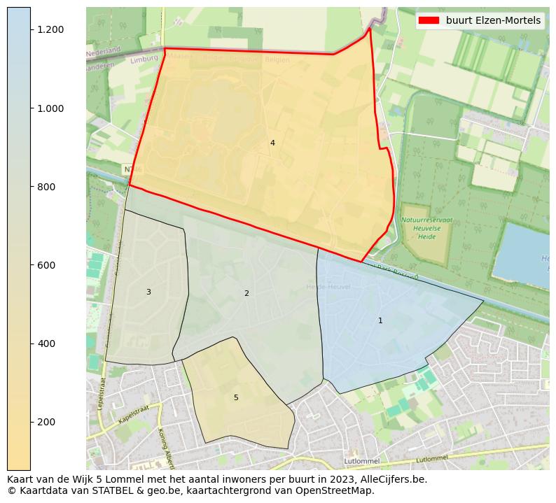 Aantal inwoners op de kaart van de buurt Elzen-Mortels: Op deze pagina vind je veel informatie over inwoners (zoals de verdeling naar leeftijdsgroepen, gezinssamenstelling, geslacht, autochtoon of Belgisch met een immigratie achtergrond,...), woningen (aantallen, types, prijs ontwikkeling, gebruik, type eigendom,...) en méér (autobezit, energieverbruik,...)  op basis van open data van STATBEL en diverse andere bronnen!