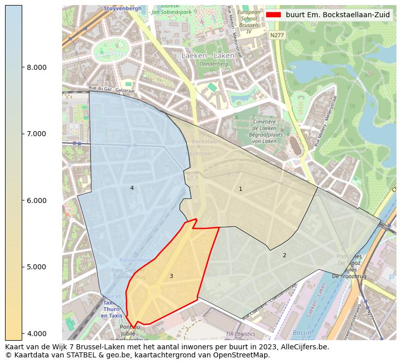 Aantal inwoners op de kaart van de buurt Em. Bockstaellaan-Zuid: Op deze pagina vind je veel informatie over inwoners (zoals de verdeling naar leeftijdsgroepen, gezinssamenstelling, geslacht, autochtoon of Belgisch met een immigratie achtergrond,...), woningen (aantallen, types, prijs ontwikkeling, gebruik, type eigendom,...) en méér (autobezit, energieverbruik,...)  op basis van open data van STATBEL en diverse andere bronnen!