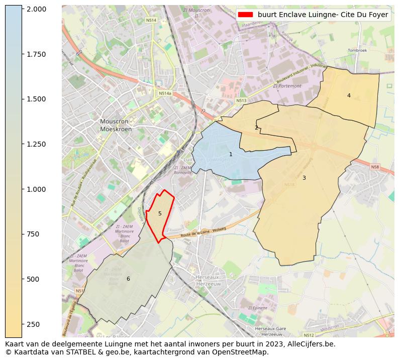 Aantal inwoners op de kaart van de buurt Enclave Luingne- Cite Du Foyer: Op deze pagina vind je veel informatie over inwoners (zoals de verdeling naar leeftijdsgroepen, gezinssamenstelling, geslacht, autochtoon of Belgisch met een immigratie achtergrond,...), woningen (aantallen, types, prijs ontwikkeling, gebruik, type eigendom,...) en méér (autobezit, energieverbruik,...)  op basis van open data van STATBEL en diverse andere bronnen!