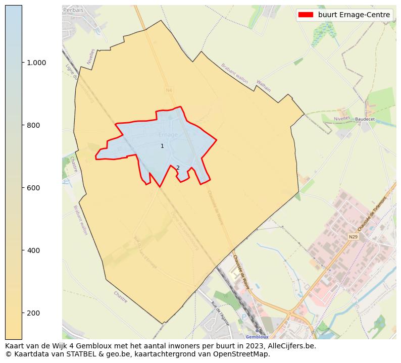 Aantal inwoners op de kaart van de buurt Ernage-Centre: Op deze pagina vind je veel informatie over inwoners (zoals de verdeling naar leeftijdsgroepen, gezinssamenstelling, geslacht, autochtoon of Belgisch met een immigratie achtergrond,...), woningen (aantallen, types, prijs ontwikkeling, gebruik, type eigendom,...) en méér (autobezit, energieverbruik,...)  op basis van open data van STATBEL en diverse andere bronnen!