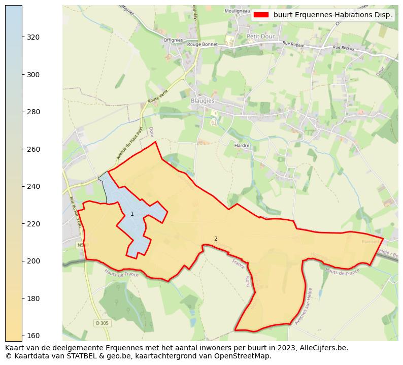 Aantal inwoners op de kaart van de buurt Erquennes-Habiations Disp.: Op deze pagina vind je veel informatie over inwoners (zoals de verdeling naar leeftijdsgroepen, gezinssamenstelling, geslacht, autochtoon of Belgisch met een immigratie achtergrond,...), woningen (aantallen, types, prijs ontwikkeling, gebruik, type eigendom,...) en méér (autobezit, energieverbruik,...)  op basis van open data van STATBEL en diverse andere bronnen!