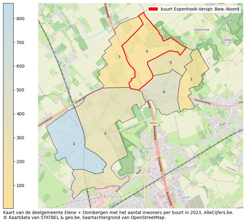 Aantal inwoners op de kaart van de buurt Espenhoek-Verspr. Bew.-Noord: Op deze pagina vind je veel informatie over inwoners (zoals de verdeling naar leeftijdsgroepen, gezinssamenstelling, geslacht, autochtoon of Belgisch met een immigratie achtergrond,...), woningen (aantallen, types, prijs ontwikkeling, gebruik, type eigendom,...) en méér (autobezit, energieverbruik,...)  op basis van open data van STATBEL en diverse andere bronnen!