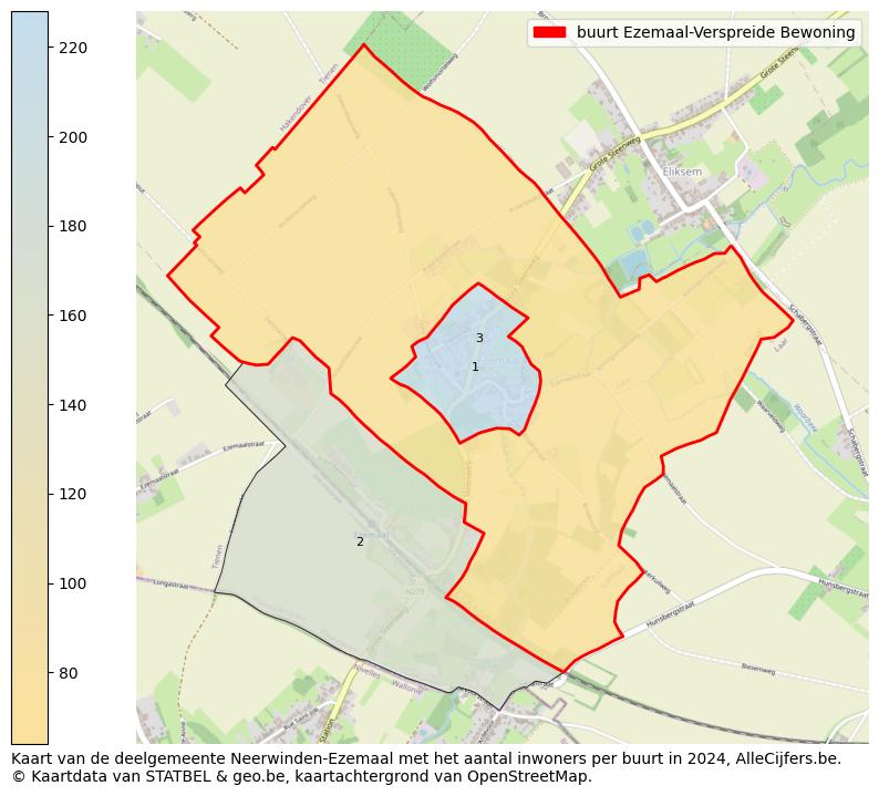 Aantal inwoners op de kaart van de buurt Ezemaal-Verspreide Bewoning: Op deze pagina vind je veel informatie over inwoners (zoals de verdeling naar leeftijdsgroepen, gezinssamenstelling, geslacht, autochtoon of Belgisch met een immigratie achtergrond,...), woningen (aantallen, types, prijs ontwikkeling, gebruik, type eigendom,...) en méér (autobezit, energieverbruik,...)  op basis van open data van STATBEL en diverse andere bronnen!