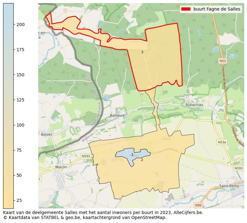 Aantal inwoners op de kaart van de buurt Fagne de Salles: Op deze pagina vind je veel informatie over inwoners (zoals de verdeling naar leeftijdsgroepen, gezinssamenstelling, geslacht, autochtoon of Belgisch met een immigratie achtergrond,...), woningen (aantallen, types, prijs ontwikkeling, gebruik, type eigendom,...) en méér (autobezit, energieverbruik,...)  op basis van open data van STATBEL en diverse andere bronnen!