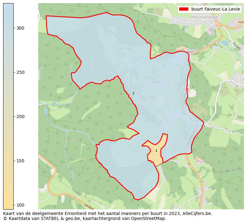 Aantal inwoners op de kaart van de buurt Faiveuc-La Levie: Op deze pagina vind je veel informatie over inwoners (zoals de verdeling naar leeftijdsgroepen, gezinssamenstelling, geslacht, autochtoon of Belgisch met een immigratie achtergrond,...), woningen (aantallen, types, prijs ontwikkeling, gebruik, type eigendom,...) en méér (autobezit, energieverbruik,...)  op basis van open data van STATBEL en diverse andere bronnen!