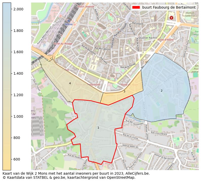 Aantal inwoners op de kaart van de buurt Faubourg de Bertaimont: Op deze pagina vind je veel informatie over inwoners (zoals de verdeling naar leeftijdsgroepen, gezinssamenstelling, geslacht, autochtoon of Belgisch met een immigratie achtergrond,...), woningen (aantallen, types, prijs ontwikkeling, gebruik, type eigendom,...) en méér (autobezit, energieverbruik,...)  op basis van open data van STATBEL en diverse andere bronnen!
