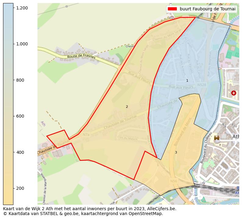 Aantal inwoners op de kaart van de buurt Faubourg de Tournai: Op deze pagina vind je veel informatie over inwoners (zoals de verdeling naar leeftijdsgroepen, gezinssamenstelling, geslacht, autochtoon of Belgisch met een immigratie achtergrond,...), woningen (aantallen, types, prijs ontwikkeling, gebruik, type eigendom,...) en méér (autobezit, energieverbruik,...)  op basis van open data van STATBEL en diverse andere bronnen!