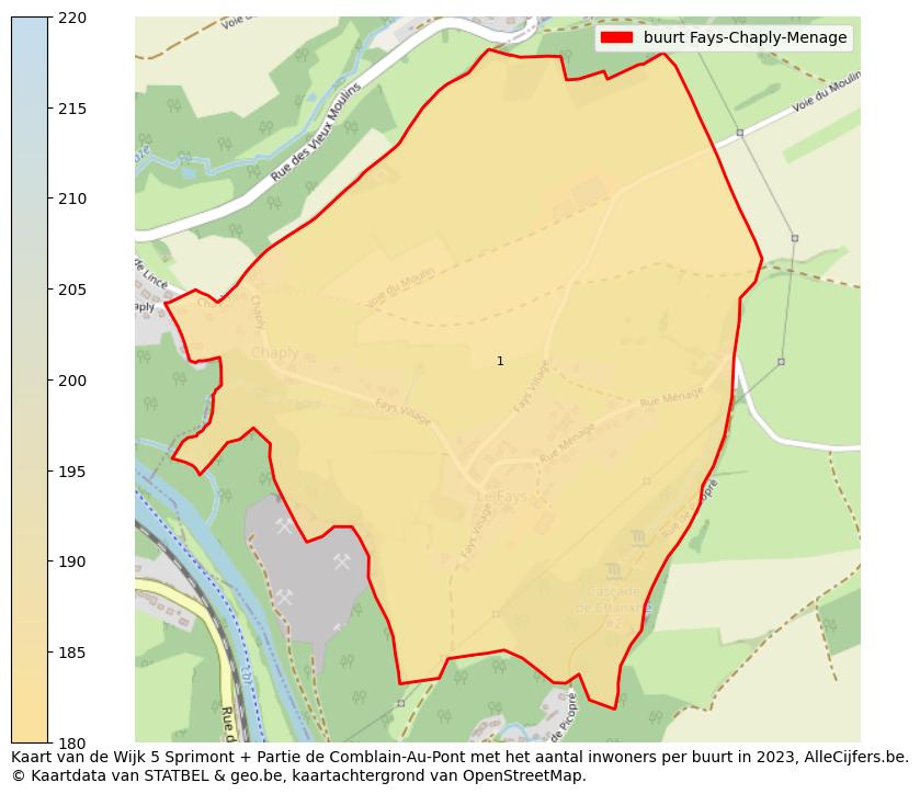 Aantal inwoners op de kaart van de buurt Fays-Chaply-Menage: Op deze pagina vind je veel informatie over inwoners (zoals de verdeling naar leeftijdsgroepen, gezinssamenstelling, geslacht, autochtoon of Belgisch met een immigratie achtergrond,...), woningen (aantallen, types, prijs ontwikkeling, gebruik, type eigendom,...) en méér (autobezit, energieverbruik,...)  op basis van open data van STATBEL en diverse andere bronnen!