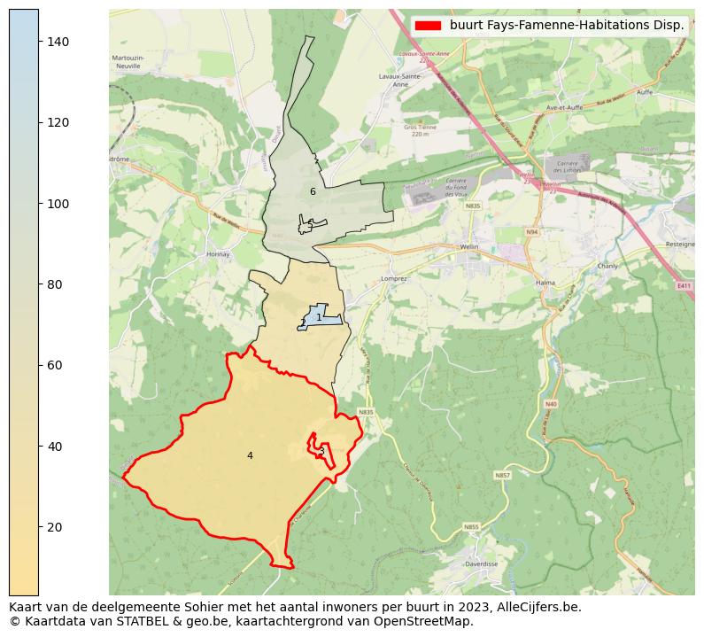 Aantal inwoners op de kaart van de buurt Fays-Famenne-Habitations Disp.: Op deze pagina vind je veel informatie over inwoners (zoals de verdeling naar leeftijdsgroepen, gezinssamenstelling, geslacht, autochtoon of Belgisch met een immigratie achtergrond,...), woningen (aantallen, types, prijs ontwikkeling, gebruik, type eigendom,...) en méér (autobezit, energieverbruik,...)  op basis van open data van STATBEL en diverse andere bronnen!