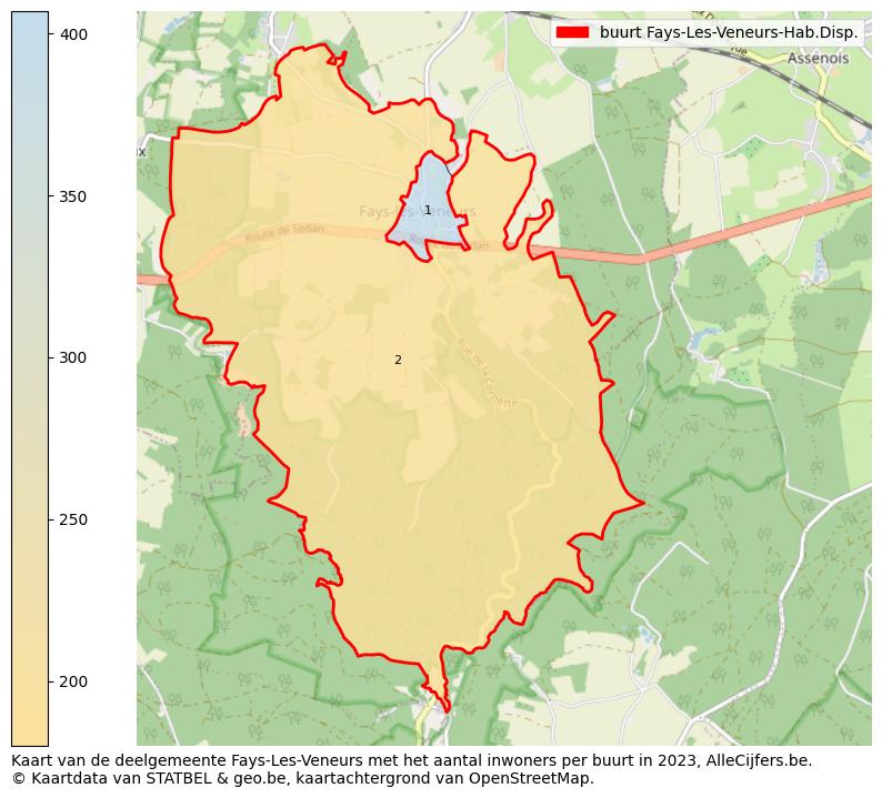 Aantal inwoners op de kaart van de buurt Fays-Les-Veneurs-Hab.Disp.: Op deze pagina vind je veel informatie over inwoners (zoals de verdeling naar leeftijdsgroepen, gezinssamenstelling, geslacht, autochtoon of Belgisch met een immigratie achtergrond,...), woningen (aantallen, types, prijs ontwikkeling, gebruik, type eigendom,...) en méér (autobezit, energieverbruik,...)  op basis van open data van STATBEL en diverse andere bronnen!