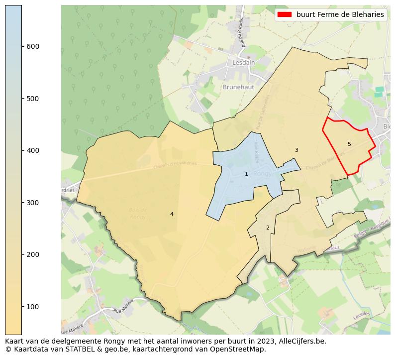 Aantal inwoners op de kaart van de buurt Ferme de Bleharies: Op deze pagina vind je veel informatie over inwoners (zoals de verdeling naar leeftijdsgroepen, gezinssamenstelling, geslacht, autochtoon of Belgisch met een immigratie achtergrond,...), woningen (aantallen, types, prijs ontwikkeling, gebruik, type eigendom,...) en méér (autobezit, energieverbruik,...)  op basis van open data van STATBEL en diverse andere bronnen!