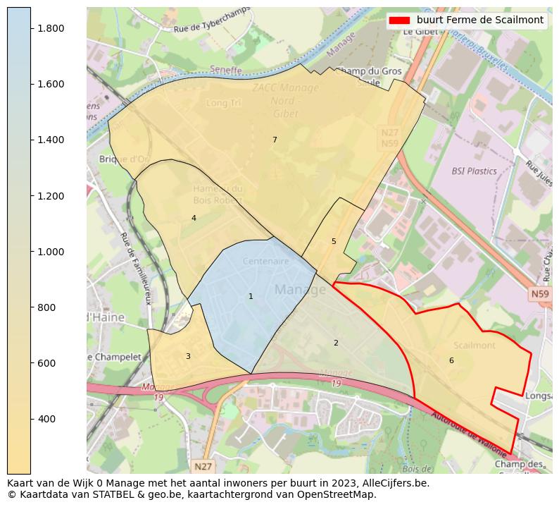 Aantal inwoners op de kaart van de buurt Ferme de Scailmont: Op deze pagina vind je veel informatie over inwoners (zoals de verdeling naar leeftijdsgroepen, gezinssamenstelling, geslacht, autochtoon of Belgisch met een immigratie achtergrond,...), woningen (aantallen, types, prijs ontwikkeling, gebruik, type eigendom,...) en méér (autobezit, energieverbruik,...)  op basis van open data van STATBEL en diverse andere bronnen!