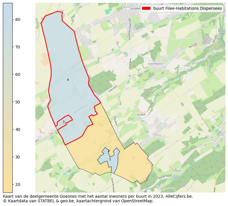 Aantal inwoners op de kaart van de buurt Filee-Habitations Dispersees: Op deze pagina vind je veel informatie over inwoners (zoals de verdeling naar leeftijdsgroepen, gezinssamenstelling, geslacht, autochtoon of Belgisch met een immigratie achtergrond,...), woningen (aantallen, types, prijs ontwikkeling, gebruik, type eigendom,...) en méér (autobezit, energieverbruik,...)  op basis van open data van STATBEL en diverse andere bronnen!