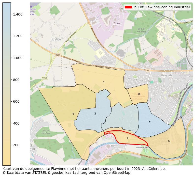 Aantal inwoners op de kaart van de buurt Flawinne Zoning Industriel: Op deze pagina vind je veel informatie over inwoners (zoals de verdeling naar leeftijdsgroepen, gezinssamenstelling, geslacht, autochtoon of Belgisch met een immigratie achtergrond,...), woningen (aantallen, types, prijs ontwikkeling, gebruik, type eigendom,...) en méér (autobezit, energieverbruik,...)  op basis van open data van STATBEL en diverse andere bronnen!