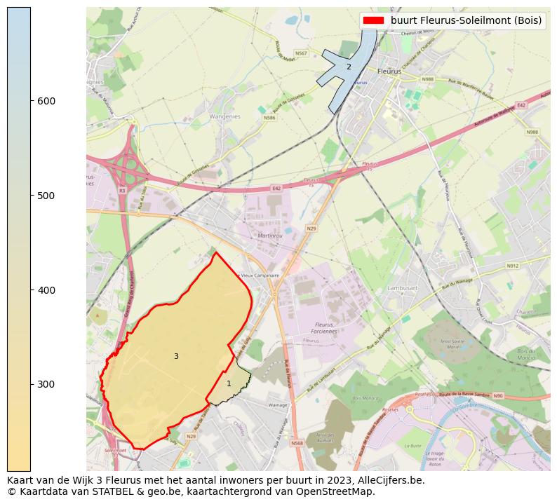 Aantal inwoners op de kaart van de buurt Fleurus-Soleilmont (Bois): Op deze pagina vind je veel informatie over inwoners (zoals de verdeling naar leeftijdsgroepen, gezinssamenstelling, geslacht, autochtoon of Belgisch met een immigratie achtergrond,...), woningen (aantallen, types, prijs ontwikkeling, gebruik, type eigendom,...) en méér (autobezit, energieverbruik,...)  op basis van open data van STATBEL en diverse andere bronnen!