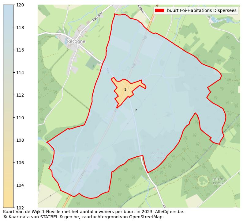 Aantal inwoners op de kaart van de buurt Foi-Habitations Dispersees: Op deze pagina vind je veel informatie over inwoners (zoals de verdeling naar leeftijdsgroepen, gezinssamenstelling, geslacht, autochtoon of Belgisch met een immigratie achtergrond,...), woningen (aantallen, types, prijs ontwikkeling, gebruik, type eigendom,...) en méér (autobezit, energieverbruik,...)  op basis van open data van STATBEL en diverse andere bronnen!