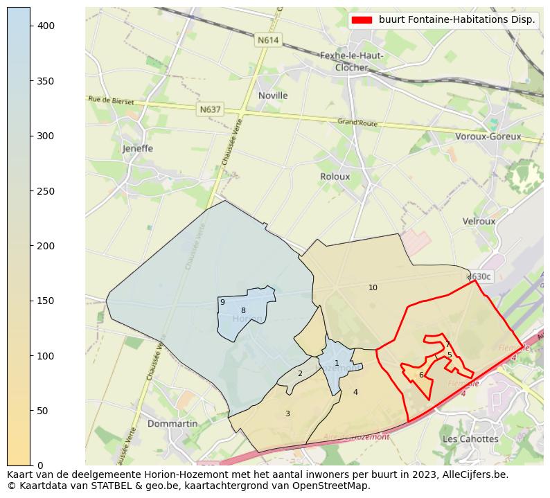 Aantal inwoners op de kaart van de buurt Fontaine-Habitations Disp.: Op deze pagina vind je veel informatie over inwoners (zoals de verdeling naar leeftijdsgroepen, gezinssamenstelling, geslacht, autochtoon of Belgisch met een immigratie achtergrond,...), woningen (aantallen, types, prijs ontwikkeling, gebruik, type eigendom,...) en méér (autobezit, energieverbruik,...)  op basis van open data van STATBEL en diverse andere bronnen!