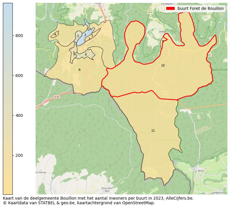 Aantal inwoners op de kaart van de buurt Foret de Bouillon: Op deze pagina vind je veel informatie over inwoners (zoals de verdeling naar leeftijdsgroepen, gezinssamenstelling, geslacht, autochtoon of Belgisch met een immigratie achtergrond,...), woningen (aantallen, types, prijs ontwikkeling, gebruik, type eigendom,...) en méér (autobezit, energieverbruik,...)  op basis van open data van STATBEL en diverse andere bronnen!