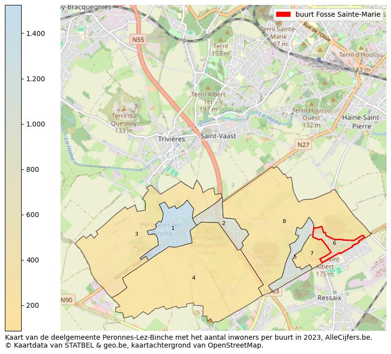 Aantal inwoners op de kaart van de buurt Fosse Sainte-Marie: Op deze pagina vind je veel informatie over inwoners (zoals de verdeling naar leeftijdsgroepen, gezinssamenstelling, geslacht, autochtoon of Belgisch met een immigratie achtergrond,...), woningen (aantallen, types, prijs ontwikkeling, gebruik, type eigendom,...) en méér (autobezit, energieverbruik,...)  op basis van open data van STATBEL en diverse andere bronnen!