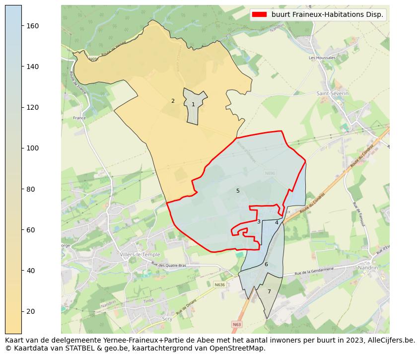 Aantal inwoners op de kaart van de buurt Fraineux-Habitations Disp.: Op deze pagina vind je veel informatie over inwoners (zoals de verdeling naar leeftijdsgroepen, gezinssamenstelling, geslacht, autochtoon of Belgisch met een immigratie achtergrond,...), woningen (aantallen, types, prijs ontwikkeling, gebruik, type eigendom,...) en méér (autobezit, energieverbruik,...)  op basis van open data van STATBEL en diverse andere bronnen!