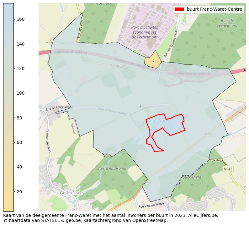 Aantal inwoners op de kaart van de buurt Franc-Waret-Centre: Op deze pagina vind je veel informatie over inwoners (zoals de verdeling naar leeftijdsgroepen, gezinssamenstelling, geslacht, autochtoon of Belgisch met een immigratie achtergrond,...), woningen (aantallen, types, prijs ontwikkeling, gebruik, type eigendom,...) en méér (autobezit, energieverbruik,...)  op basis van open data van STATBEL en diverse andere bronnen!