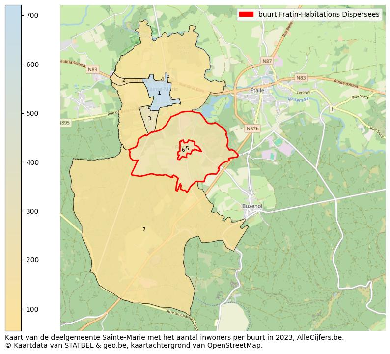 Aantal inwoners op de kaart van de buurt Fratin-Habitations Dispersees: Op deze pagina vind je veel informatie over inwoners (zoals de verdeling naar leeftijdsgroepen, gezinssamenstelling, geslacht, autochtoon of Belgisch met een immigratie achtergrond,...), woningen (aantallen, types, prijs ontwikkeling, gebruik, type eigendom,...) en méér (autobezit, energieverbruik,...)  op basis van open data van STATBEL en diverse andere bronnen!