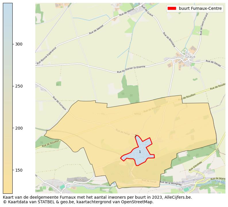 Aantal inwoners op de kaart van de buurt Furnaux-Centre: Op deze pagina vind je veel informatie over inwoners (zoals de verdeling naar leeftijdsgroepen, gezinssamenstelling, geslacht, autochtoon of Belgisch met een immigratie achtergrond,...), woningen (aantallen, types, prijs ontwikkeling, gebruik, type eigendom,...) en méér (autobezit, energieverbruik,...)  op basis van open data van STATBEL en diverse andere bronnen!