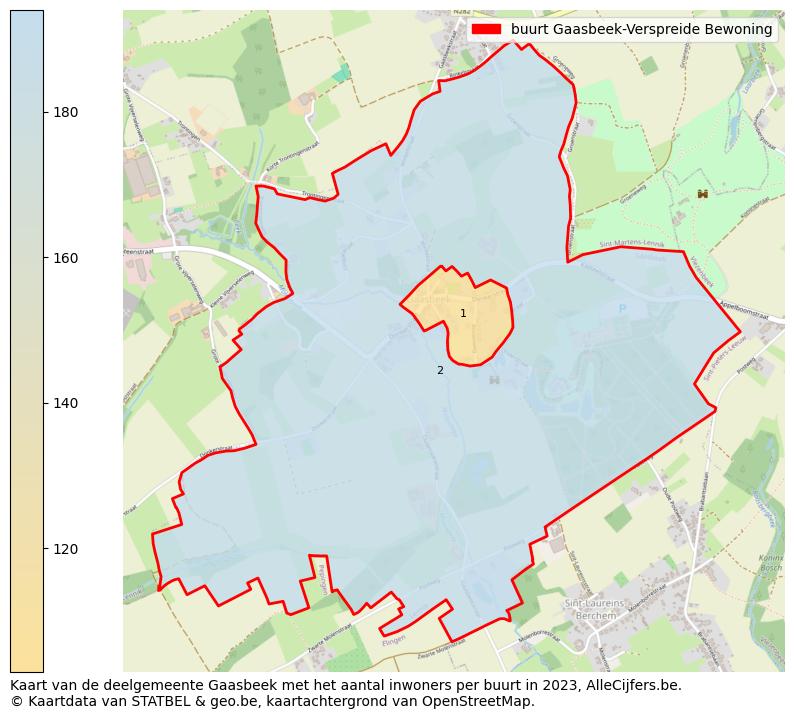 Aantal inwoners op de kaart van de buurt Gaasbeek-Verspreide Bewoning: Op deze pagina vind je veel informatie over inwoners (zoals de verdeling naar leeftijdsgroepen, gezinssamenstelling, geslacht, autochtoon of Belgisch met een immigratie achtergrond,...), woningen (aantallen, types, prijs ontwikkeling, gebruik, type eigendom,...) en méér (autobezit, energieverbruik,...)  op basis van open data van STATBEL en diverse andere bronnen!