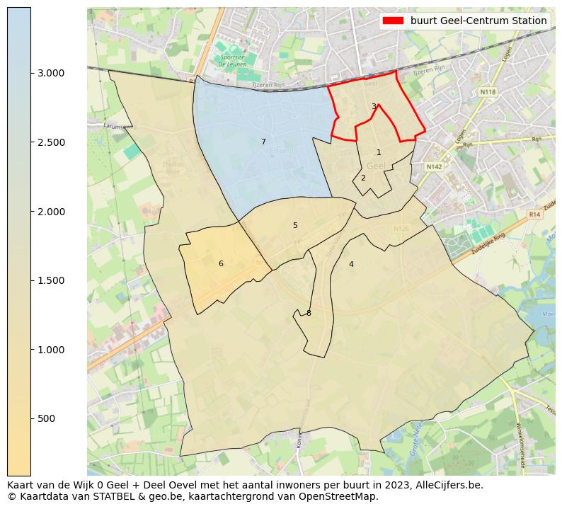 Aantal inwoners op de kaart van de buurt Geel-Centrum Station: Op deze pagina vind je veel informatie over inwoners (zoals de verdeling naar leeftijdsgroepen, gezinssamenstelling, geslacht, autochtoon of Belgisch met een immigratie achtergrond,...), woningen (aantallen, types, prijs ontwikkeling, gebruik, type eigendom,...) en méér (autobezit, energieverbruik,...)  op basis van open data van STATBEL en diverse andere bronnen!