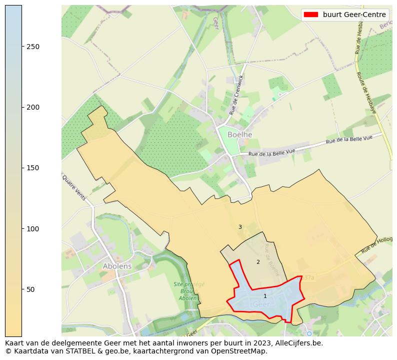 Aantal inwoners op de kaart van de buurt Geer-Centre: Op deze pagina vind je veel informatie over inwoners (zoals de verdeling naar leeftijdsgroepen, gezinssamenstelling, geslacht, autochtoon of Belgisch met een immigratie achtergrond,...), woningen (aantallen, types, prijs ontwikkeling, gebruik, type eigendom,...) en méér (autobezit, energieverbruik,...)  op basis van open data van STATBEL en diverse andere bronnen!