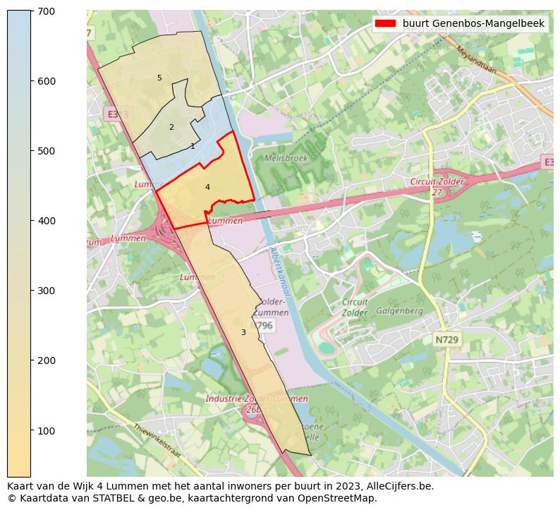 Aantal inwoners op de kaart van de buurt Genenbos-Mangelbeek: Op deze pagina vind je veel informatie over inwoners (zoals de verdeling naar leeftijdsgroepen, gezinssamenstelling, geslacht, autochtoon of Belgisch met een immigratie achtergrond,...), woningen (aantallen, types, prijs ontwikkeling, gebruik, type eigendom,...) en méér (autobezit, energieverbruik,...)  op basis van open data van STATBEL en diverse andere bronnen!