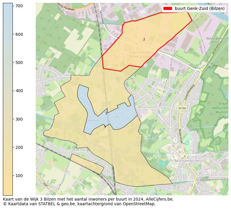 Aantal inwoners op de kaart van de buurt Genk-Zuid (Bilzen): Op deze pagina vind je veel informatie over inwoners (zoals de verdeling naar leeftijdsgroepen, gezinssamenstelling, geslacht, autochtoon of Belgisch met een immigratie achtergrond,...), woningen (aantallen, types, prijs ontwikkeling, gebruik, type eigendom,...) en méér (autobezit, energieverbruik,...)  op basis van open data van STATBEL en diverse andere bronnen!