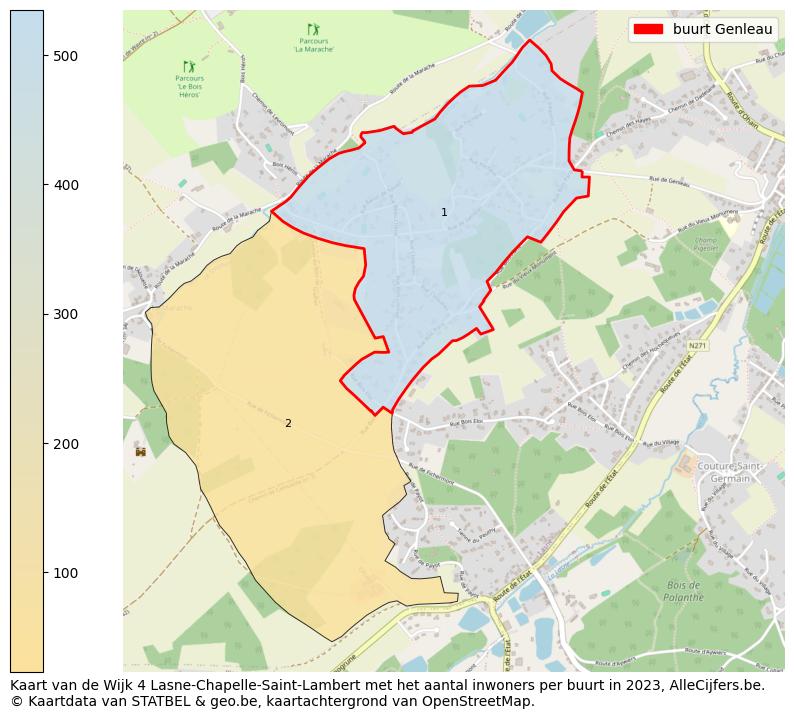 Aantal inwoners op de kaart van de buurt Genleau: Op deze pagina vind je veel informatie over inwoners (zoals de verdeling naar leeftijdsgroepen, gezinssamenstelling, geslacht, autochtoon of Belgisch met een immigratie achtergrond,...), woningen (aantallen, types, prijs ontwikkeling, gebruik, type eigendom,...) en méér (autobezit, energieverbruik,...)  op basis van open data van STATBEL en diverse andere bronnen!