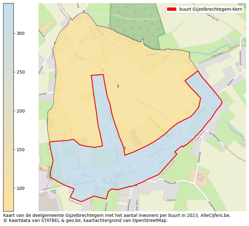 Aantal inwoners op de kaart van de buurt Gijzelbrechtegem-Kern: Op deze pagina vind je veel informatie over inwoners (zoals de verdeling naar leeftijdsgroepen, gezinssamenstelling, geslacht, autochtoon of Belgisch met een immigratie achtergrond,...), woningen (aantallen, types, prijs ontwikkeling, gebruik, type eigendom,...) en méér (autobezit, energieverbruik,...)  op basis van open data van STATBEL en diverse andere bronnen!