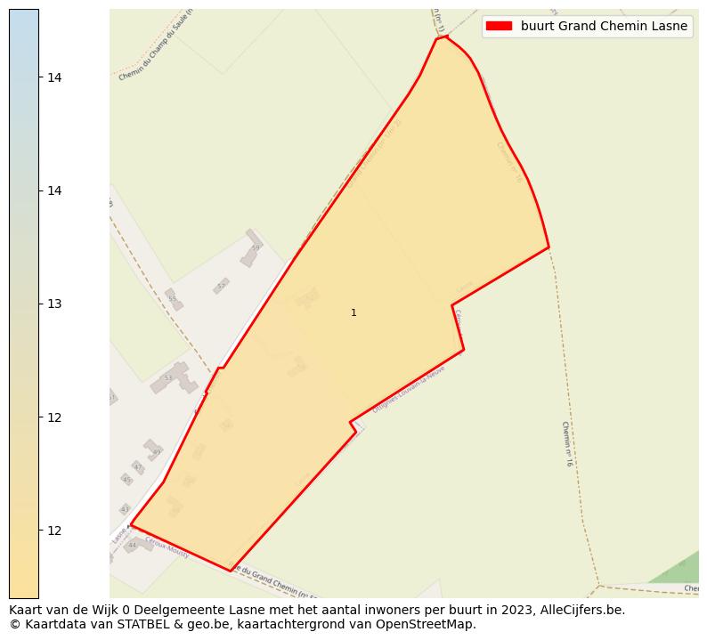 Aantal inwoners op de kaart van de buurt Grand Chemin: Op deze pagina vind je veel informatie over inwoners (zoals de verdeling naar leeftijdsgroepen, gezinssamenstelling, geslacht, autochtoon of Belgisch met een immigratie achtergrond,...), woningen (aantallen, types, prijs ontwikkeling, gebruik, type eigendom,...) en méér (autobezit, energieverbruik,...)  op basis van open data van STATBEL en diverse andere bronnen!