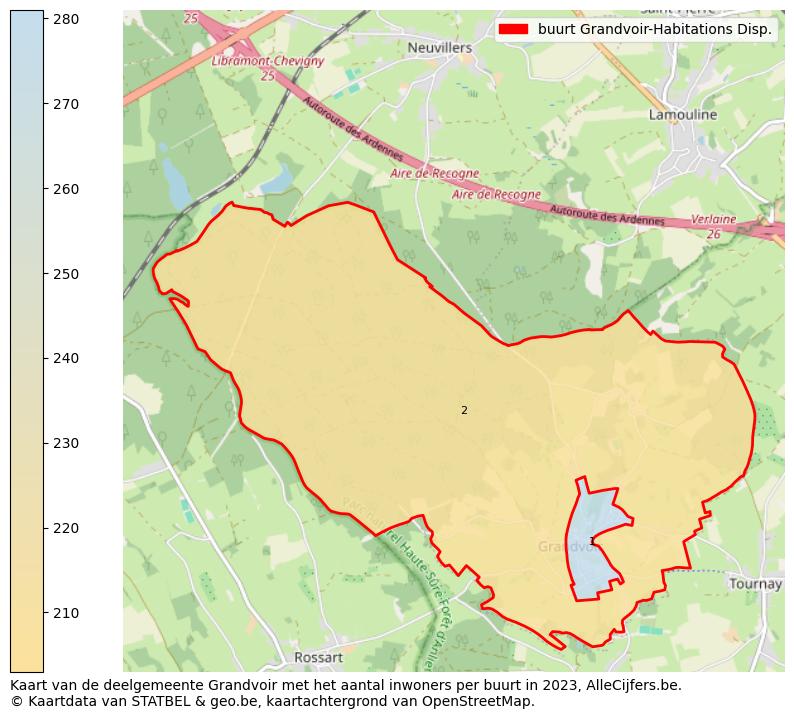 Aantal inwoners op de kaart van de buurt Grandvoir-Habitations Disp.: Op deze pagina vind je veel informatie over inwoners (zoals de verdeling naar leeftijdsgroepen, gezinssamenstelling, geslacht, autochtoon of Belgisch met een immigratie achtergrond,...), woningen (aantallen, types, prijs ontwikkeling, gebruik, type eigendom,...) en méér (autobezit, energieverbruik,...)  op basis van open data van STATBEL en diverse andere bronnen!