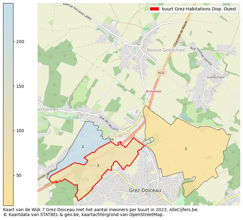 Aantal inwoners op de kaart van de buurt Grez-Habitations Disp. Ouest: Op deze pagina vind je veel informatie over inwoners (zoals de verdeling naar leeftijdsgroepen, gezinssamenstelling, geslacht, autochtoon of Belgisch met een immigratie achtergrond,...), woningen (aantallen, types, prijs ontwikkeling, gebruik, type eigendom,...) en méér (autobezit, energieverbruik,...)  op basis van open data van STATBEL en diverse andere bronnen!