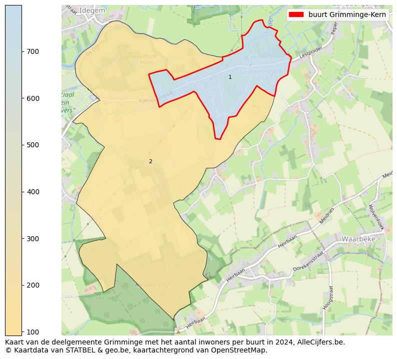 Aantal inwoners op de kaart van de buurt Grimminge-Kern: Op deze pagina vind je veel informatie over inwoners (zoals de verdeling naar leeftijdsgroepen, gezinssamenstelling, geslacht, autochtoon of Belgisch met een immigratie achtergrond,...), woningen (aantallen, types, prijs ontwikkeling, gebruik, type eigendom,...) en méér (autobezit, energieverbruik,...)  op basis van open data van STATBEL en diverse andere bronnen!