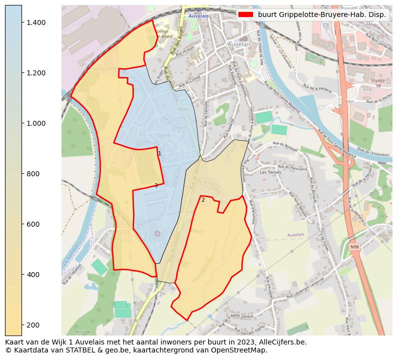 Aantal inwoners op de kaart van de buurt Grippelotte-Bruyere-Hab. Disp.: Op deze pagina vind je veel informatie over inwoners (zoals de verdeling naar leeftijdsgroepen, gezinssamenstelling, geslacht, autochtoon of Belgisch met een immigratie achtergrond,...), woningen (aantallen, types, prijs ontwikkeling, gebruik, type eigendom,...) en méér (autobezit, energieverbruik,...)  op basis van open data van STATBEL en diverse andere bronnen!