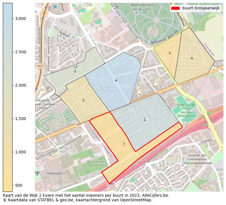 Aantal inwoners op de kaart van de buurt Grosjeanwijk: Op deze pagina vind je veel informatie over inwoners (zoals de verdeling naar leeftijdsgroepen, gezinssamenstelling, geslacht, autochtoon of Belgisch met een immigratie achtergrond,...), woningen (aantallen, types, prijs ontwikkeling, gebruik, type eigendom,...) en méér (autobezit, energieverbruik,...)  op basis van open data van STATBEL en diverse andere bronnen!