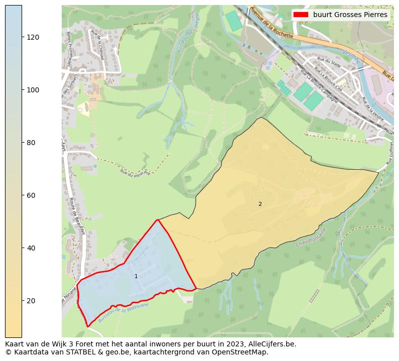Aantal inwoners op de kaart van de buurt Grosses Pierres: Op deze pagina vind je veel informatie over inwoners (zoals de verdeling naar leeftijdsgroepen, gezinssamenstelling, geslacht, autochtoon of Belgisch met een immigratie achtergrond,...), woningen (aantallen, types, prijs ontwikkeling, gebruik, type eigendom,...) en méér (autobezit, energieverbruik,...)  op basis van open data van STATBEL en diverse andere bronnen!