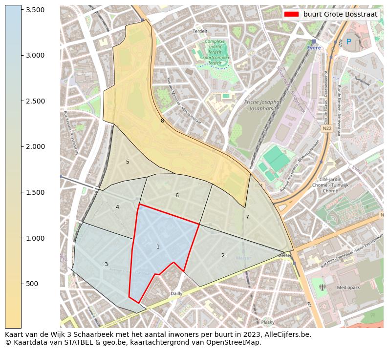 Aantal inwoners op de kaart van de buurt Grote Bosstraat: Op deze pagina vind je veel informatie over inwoners (zoals de verdeling naar leeftijdsgroepen, gezinssamenstelling, geslacht, autochtoon of Belgisch met een immigratie achtergrond,...), woningen (aantallen, types, prijs ontwikkeling, gebruik, type eigendom,...) en méér (autobezit, energieverbruik,...)  op basis van open data van STATBEL en diverse andere bronnen!